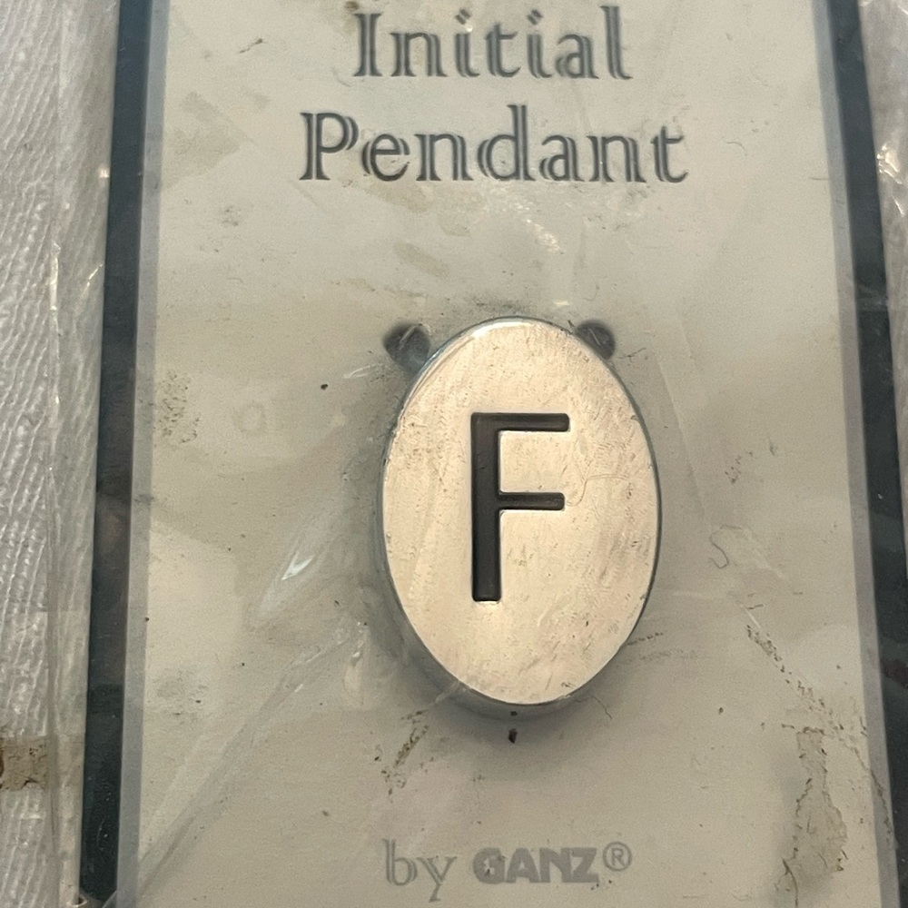 Silver-tone Initially Slide Pendant Charms “F” “I” “O”